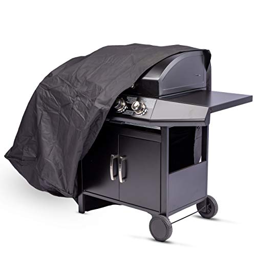 Housse de barbecue noir avec cordon de serrage supplémentaire pour grande taille 125 x 62 x 95cm